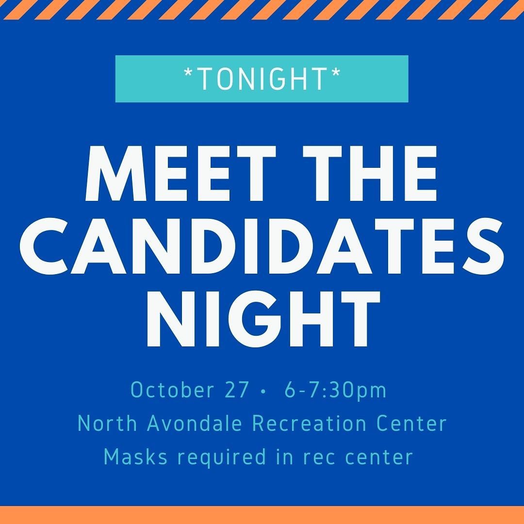 🗣Join us this evening!
☑️We have over 43 candidates for City Council, School Board and Judicial Seats confirmed attendance!
🪑We will have tables set up for the Candidates, Levies & Charter Amendments in the gym for residents to circulate the room and meet 1:1 with individual candidates.
🖊Learn more about who will best represent your interests. Added incentive - this is not a formatted event so you can come and go as you please.
📍It is not limited to North Avondale residents, so feel free to bring your friends!
😷Masks are required in the Recreation Center.
See you then!