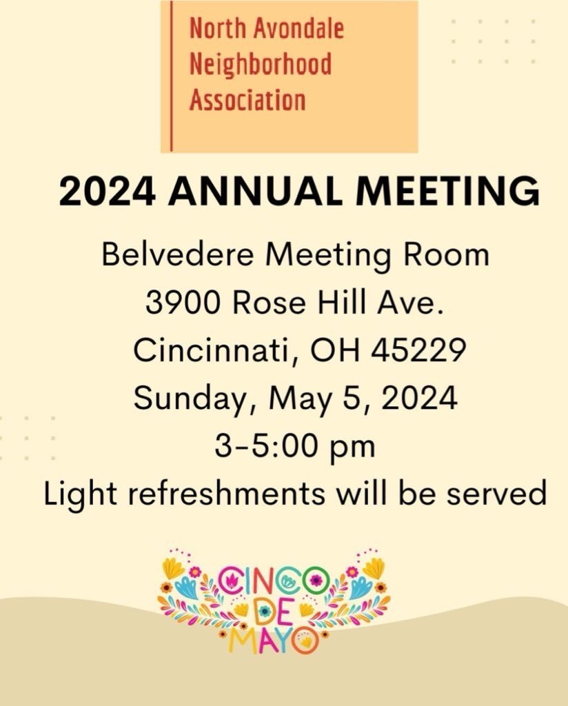 Join your neighbors and friends at the 2024 NANA Annual Meeting. Council Member Meeka Owens will speak about the “Future of North Avondale 2040.”