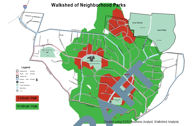 Walkshed of Neighborhood Parks